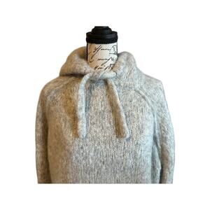 Sweaty Betty Alpaca Mohair Blend Hoodie Heather Gray Size M ScandiStyle